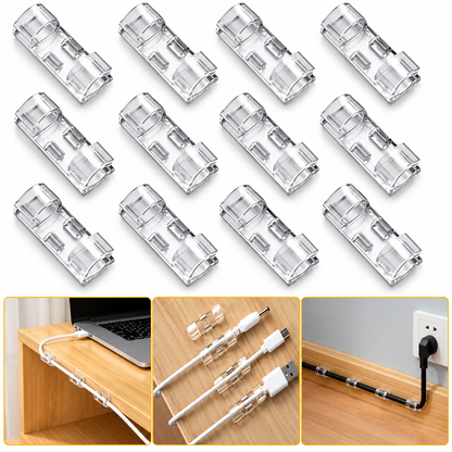 ✨ 60 PCS Self-Adhesive Cable Clips – Easy Wire Management for a Clean & Tidy Desk