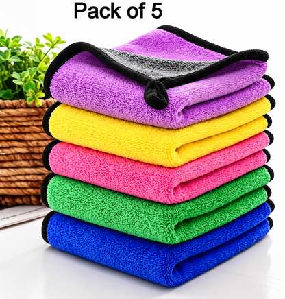 ✨ 5 PCS All-Rounder Cleaning Cloths – Multi-Purpose Kitchen, Dining & Car Cleaning Wipes
