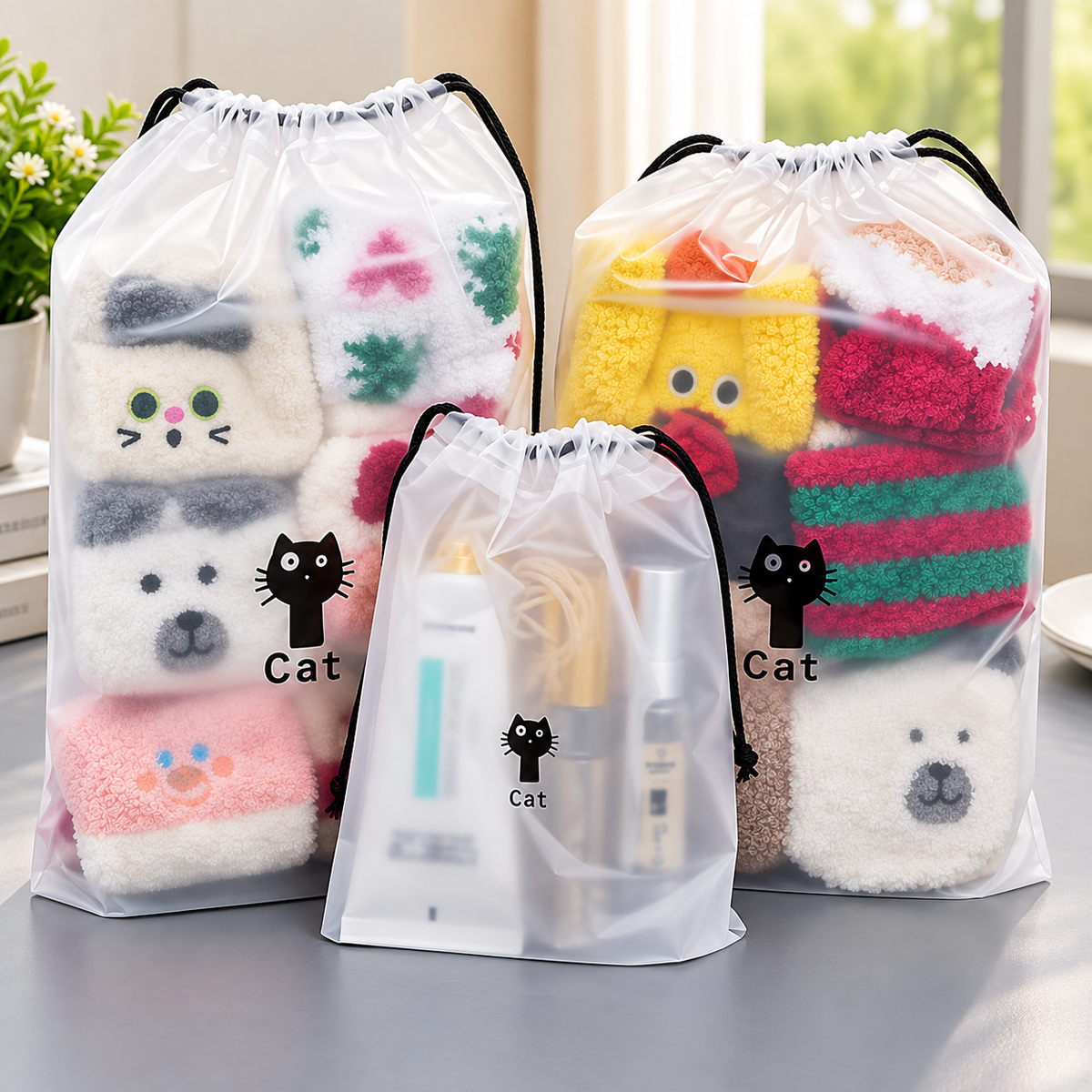 👟 10 PCS Shoe Storage Bags – Waterproof Drawstring Shoe Covers for Travel & Organized Storage