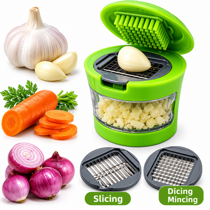 🧄 Mini Garlic Chopper & Cutter – Easy Hand-Press Mincer for Quick Kitchen Prep