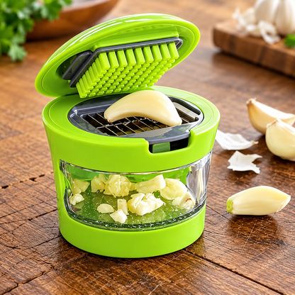 🧄 Mini Garlic Chopper & Cutter – Easy Hand-Press Mincer for Quick Kitchen Prep