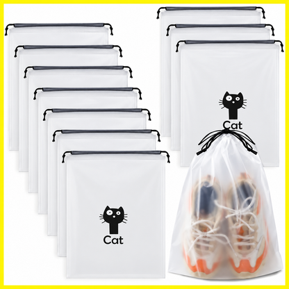 👟 10 PCS Shoe Storage Bags – Waterproof Drawstring Shoe Covers for Travel & Organized Storage